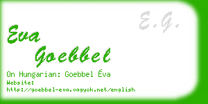 eva goebbel business card